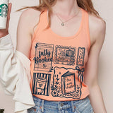 Fully Booked Racerback Tank: Orange