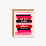 Good Girls Love Books Birthday Card