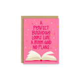 No Plans Just Books Birthday Card