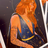 The Starlit High Lady *Gold Foil Print*: 5x7