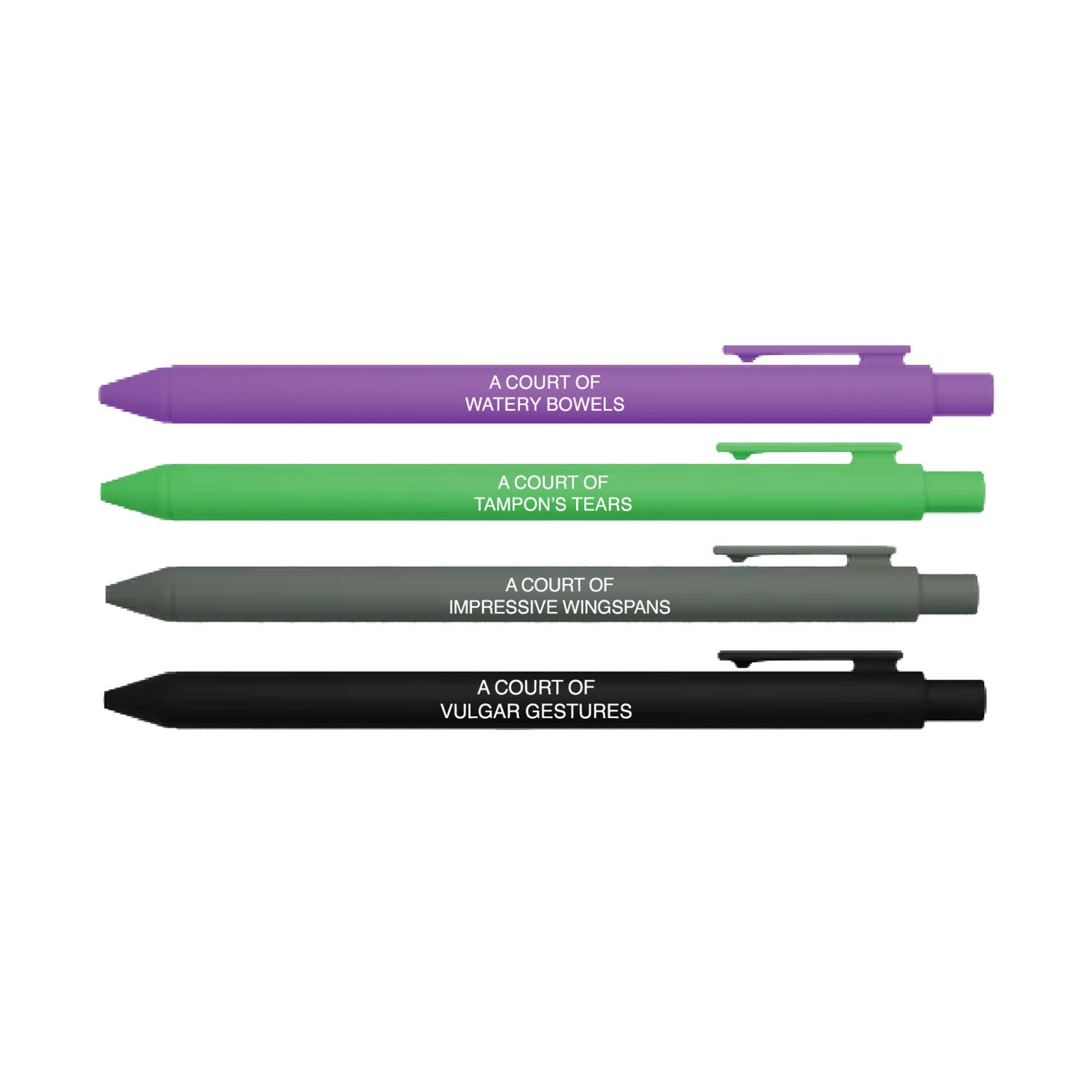 Court Drama Funny Romantasy Reader Pen Set for Book Lovers