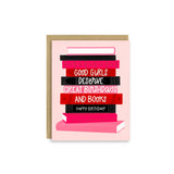 Good Girls Love Books Birthday Card