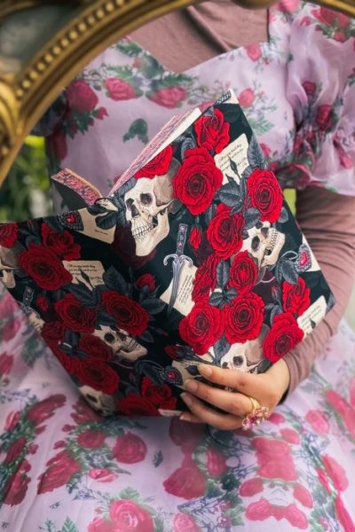 Dark Romance fabric dust jacket