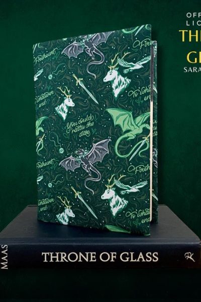 Throne of Glass fabric dust jacket
