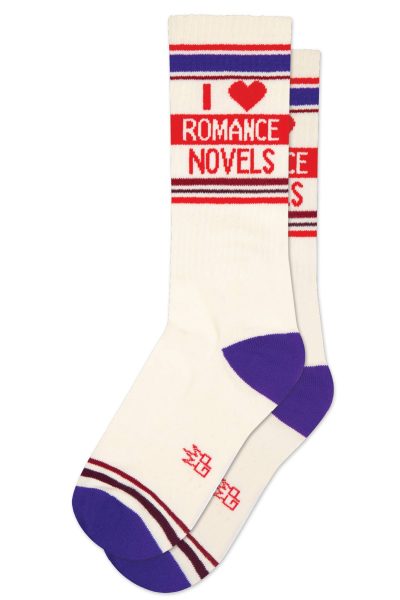 I ❤️ Romance Novels Gym Crew Socks