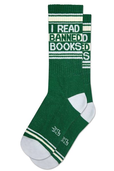 I Read Banned Books Gym Crew Socks