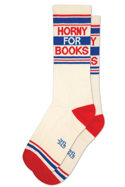Horny For Books Gym Crew Socks