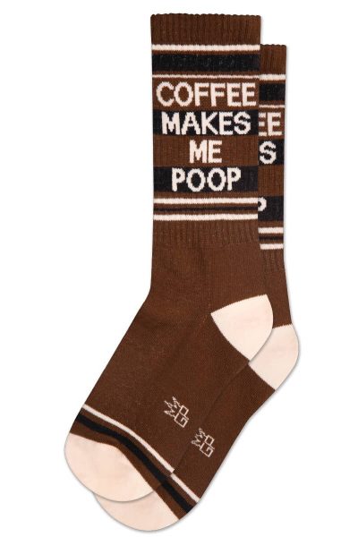 Coffee Makes Me Poop Gym Crew Socks