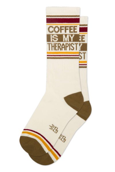 Coffee Is My Therapist Gym Crew Socks